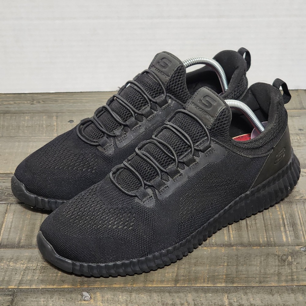 Skechers Work Slip Resistant‎ Slip On Shoes Mens 11 Black Relaxed Fit Sneakers